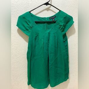 Banana republic emerald green silk blouse
